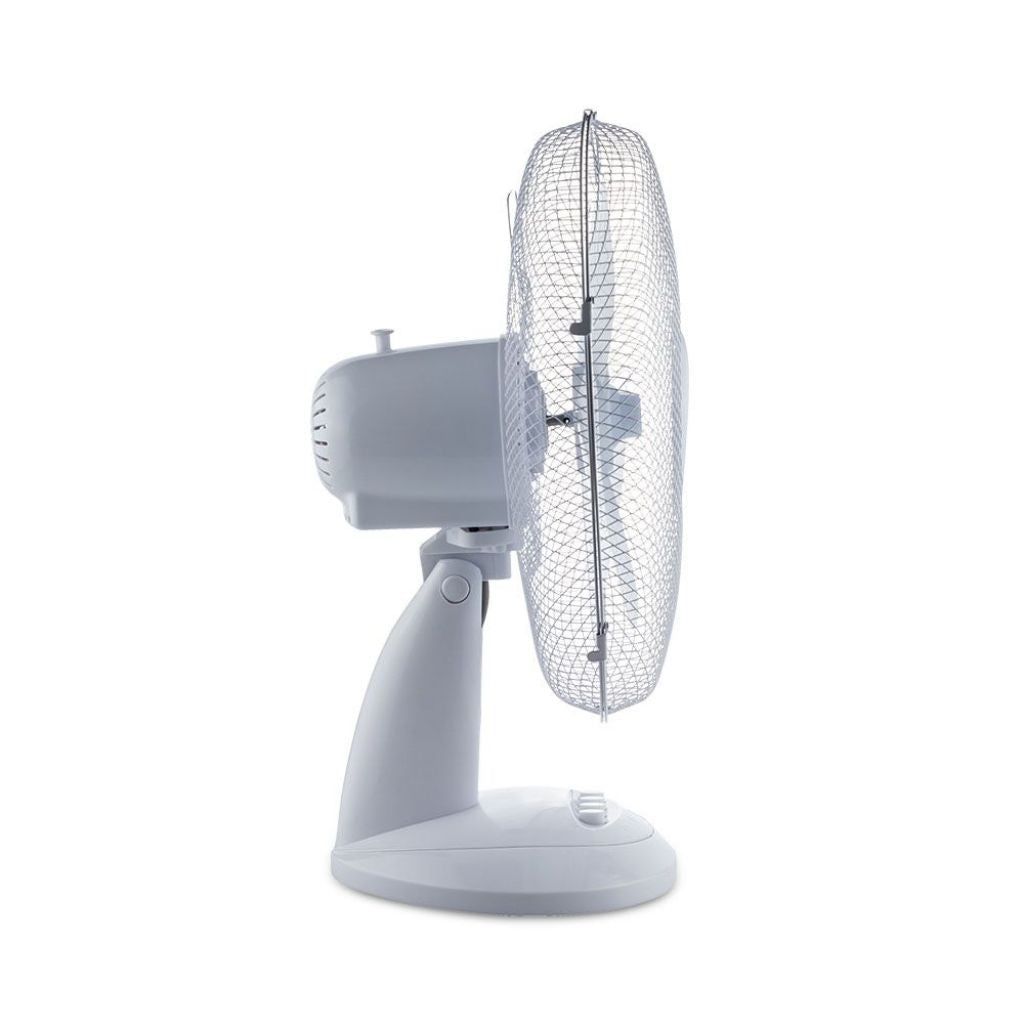 V-TAC Ventilatore da Scrivania 40W 3 Pale a 3 Velocità Rotante Colore Bianco (410mm)