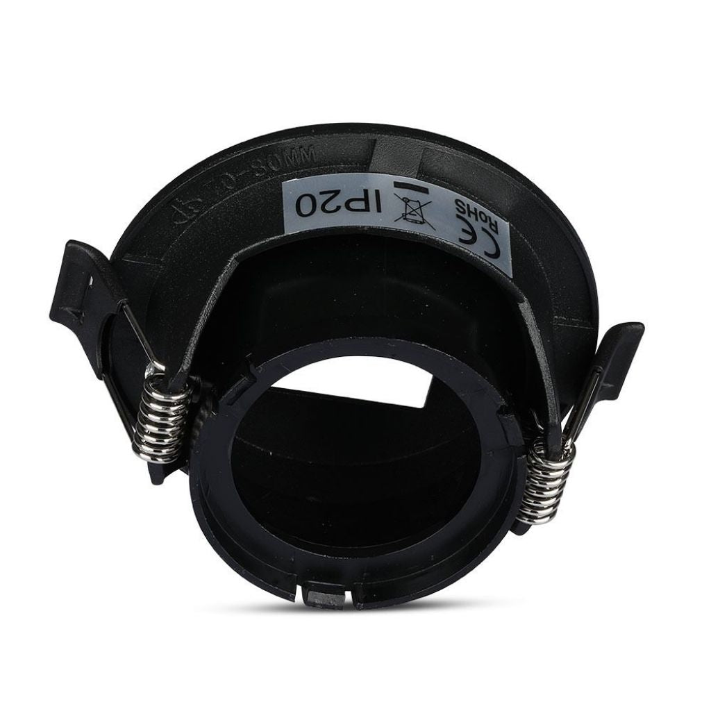 V-TAC Portafaretto LED da Incasso GU10 con Sezione Quadrata Colore Nero con Interno Nero