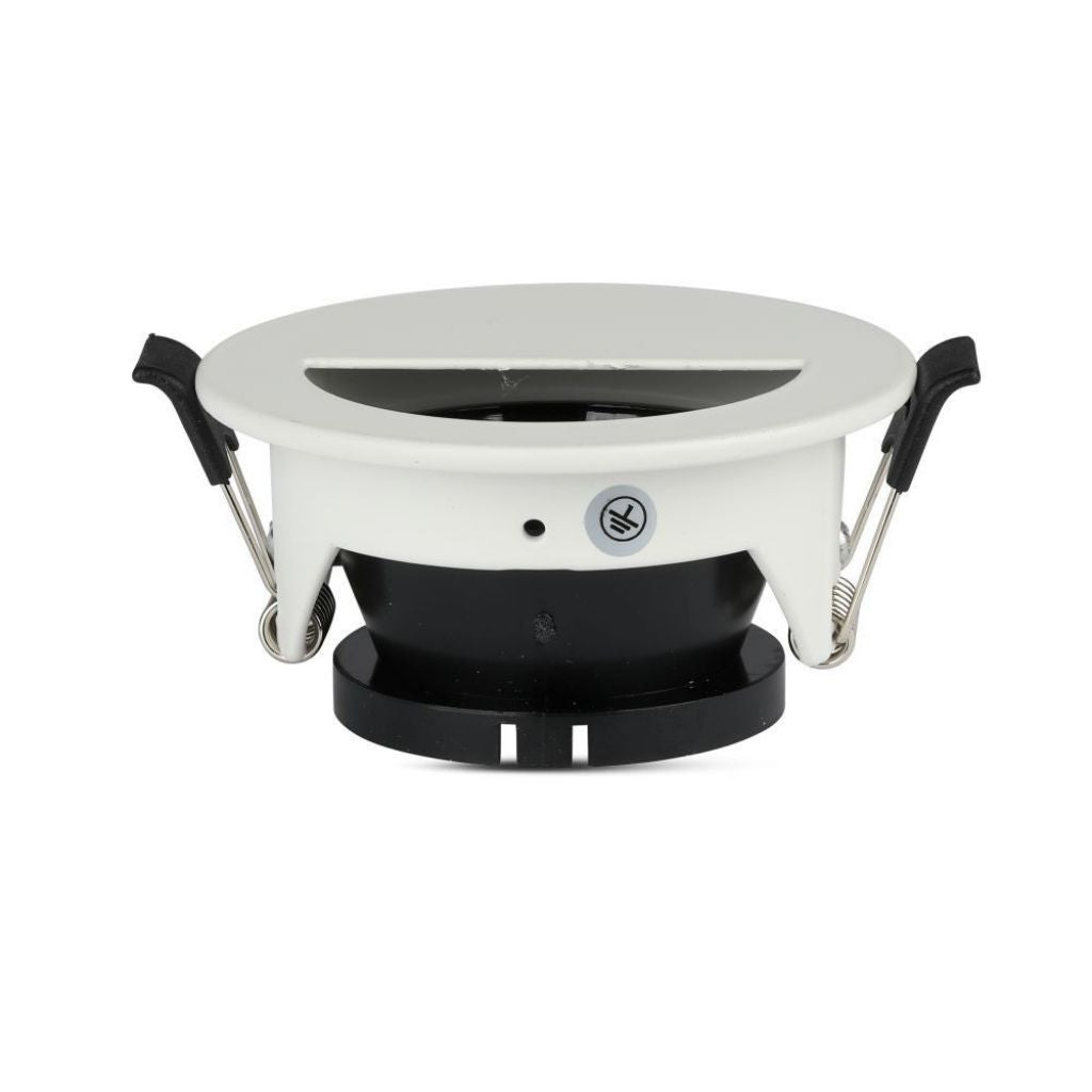 V-TAC Portafaretto LED da Incasso GU10 con Sezione a Mezza Luna Colore Bianco con Interno Nero