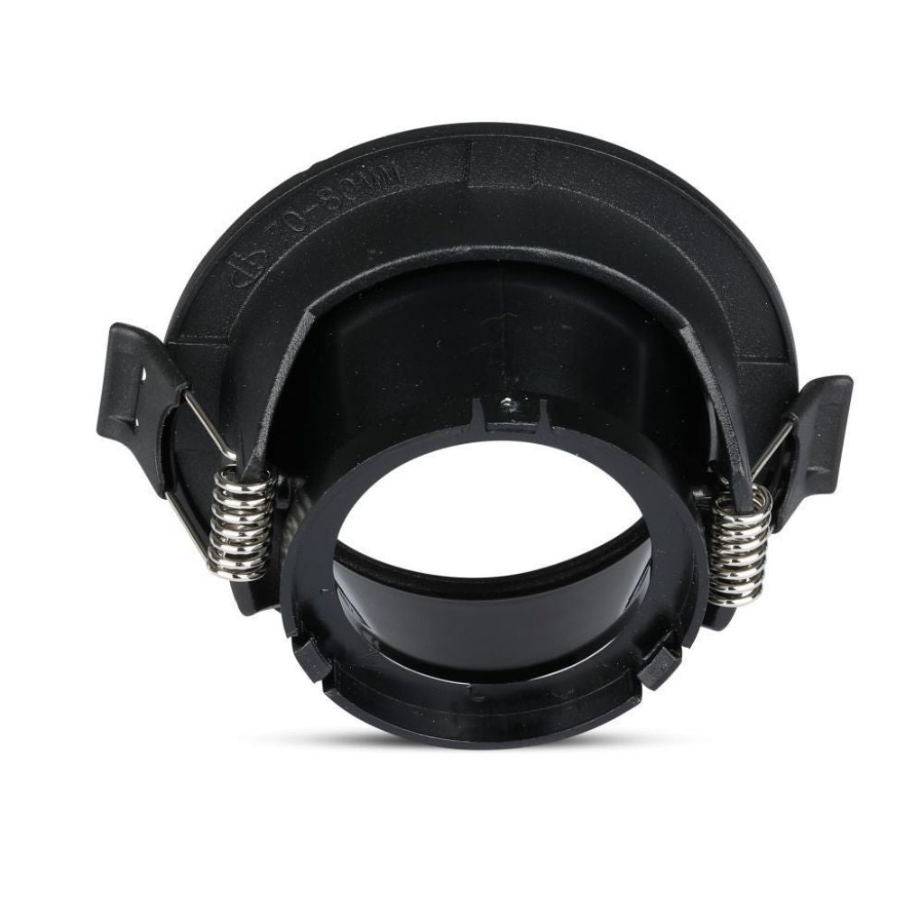 V-TAC Portafaretto LED da Incasso GU10 con Sezione a Mezza Luna Colore Nero con Interno Nero