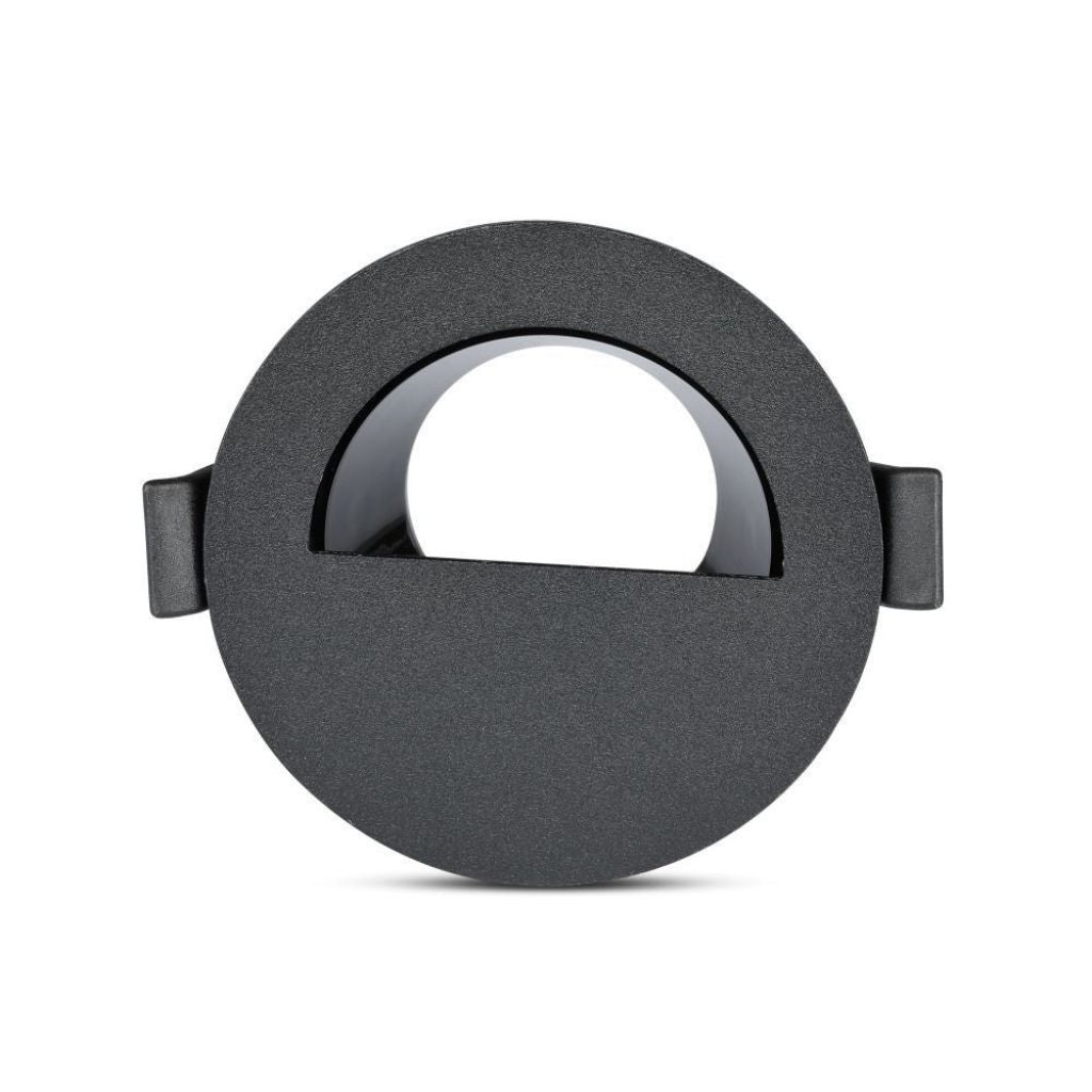 V-TAC Portafaretto LED da Incasso GU10 con Sezione a Mezza Luna Colore Nero con Interno Nero