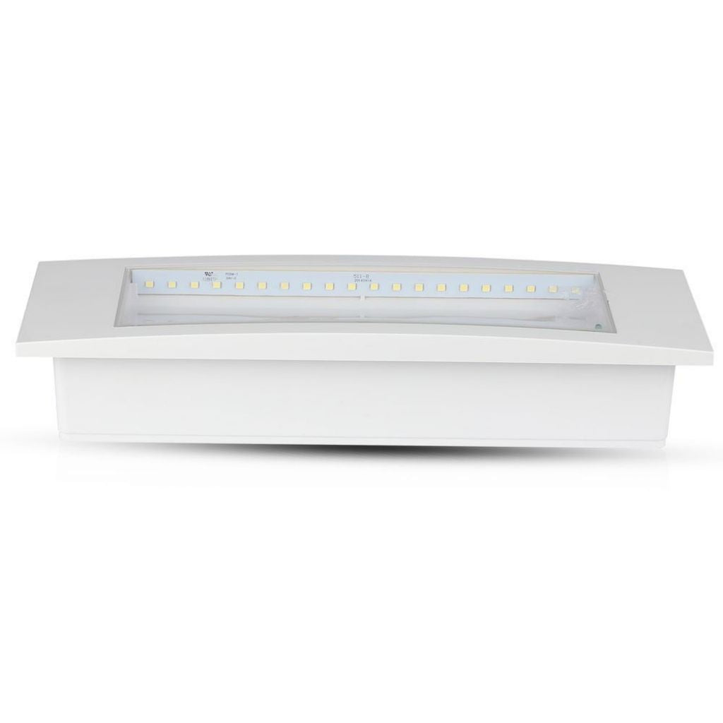 V-TAC PRO Lampada LED Chip Samsung di Emergenza 3,8W 20LED Montaggio a Incasso/Plafone e Modalità SA/SE 12h di Ricarica 6000K IP20