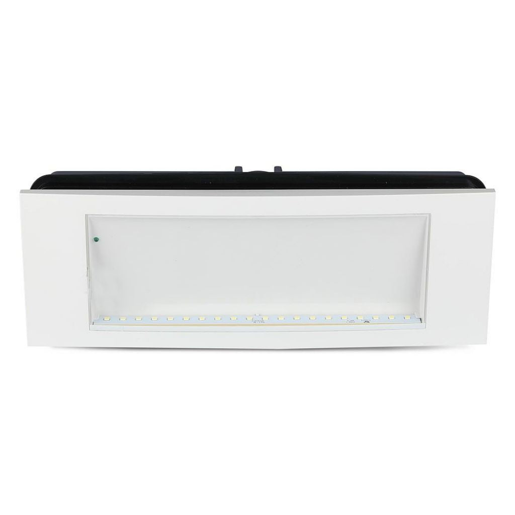 V-TAC PRO Lampada LED Chip Samsung di Emergenza 3,8W 20LED Montaggio a Incasso/Plafone e Modalità SA/SE 12h di Ricarica 6000K IP20