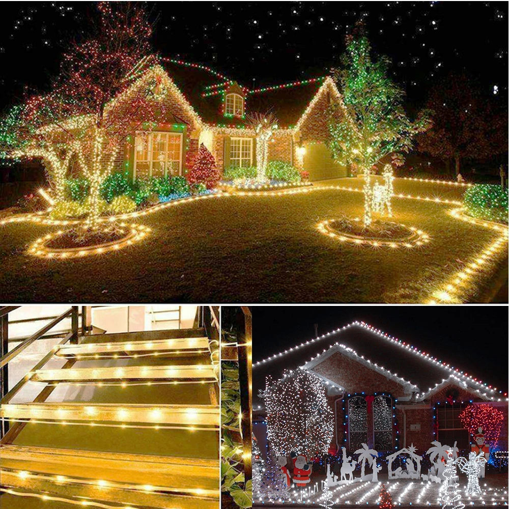 220V 110V Round 2 Wire Neon Strip LED Strip impermeabile Neon Sign LED Light Christmas Outdoor Rainbow Tube Rope Light Led Strip
