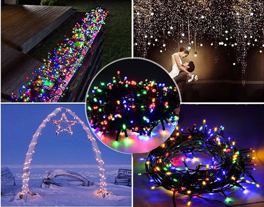 Stringa luminosa impermeabile 8 modalità, 10Mt 20Mt 30Mt 50Mt Fairy Garden Light Outdoor Indoor String Light ghirlanda per decorazioni natalizie e per feste