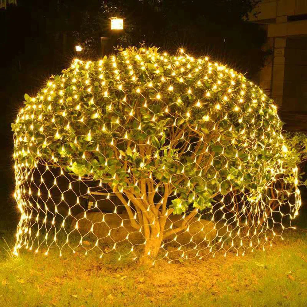 4m x 6m 2m x 3m 2 mx2m ghirlande di natale LED String Christmas Net Lights Fairy Xmas Party Garden decorazione di nozze tenda luce
