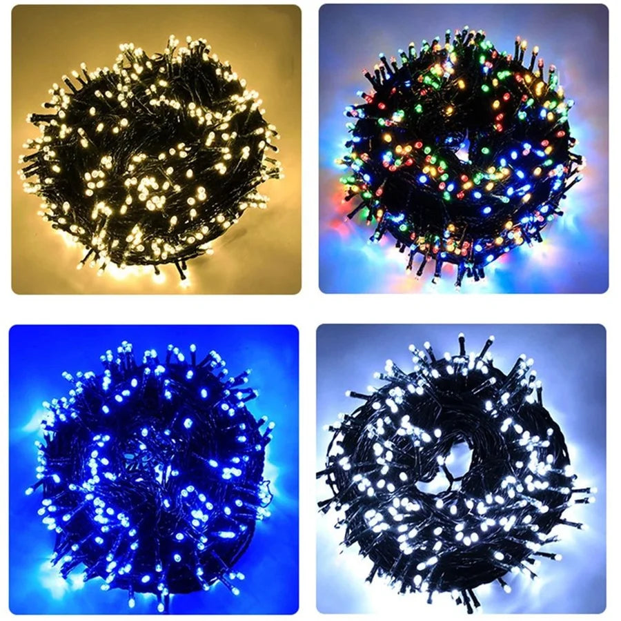Stringa luminosa impermeabile 8 modalità, 10Mt 20Mt 30Mt 50Mt Fairy Garden Light Outdoor Indoor String Light ghirlanda per decorazioni natalizie e per feste