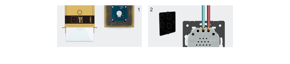 Presa di corrente svizzera, pannello in cristallo, prese a doppia parete AC110~250V 13A C7C2CH-11/12