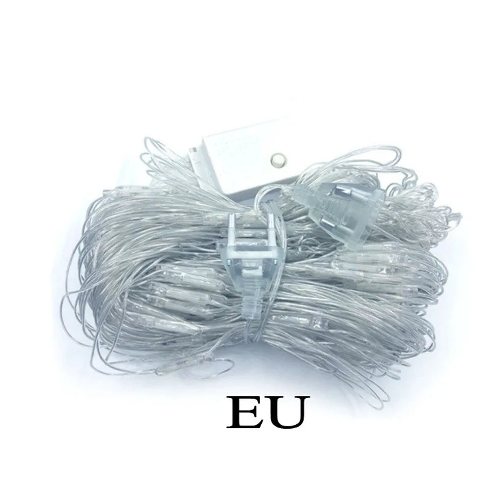 4m x 6m 2m x 3m 2 mx2m ghirlande di natale LED String Christmas Net Lights Fairy Xmas Party Garden decorazione di nozze tenda luce