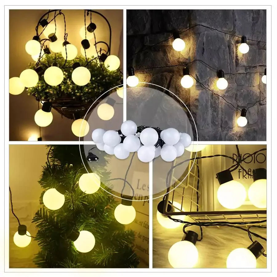 G50 Street Garland lampadine LED Fairy String Light luci per esterni giardino Patio decorazione natalizia
