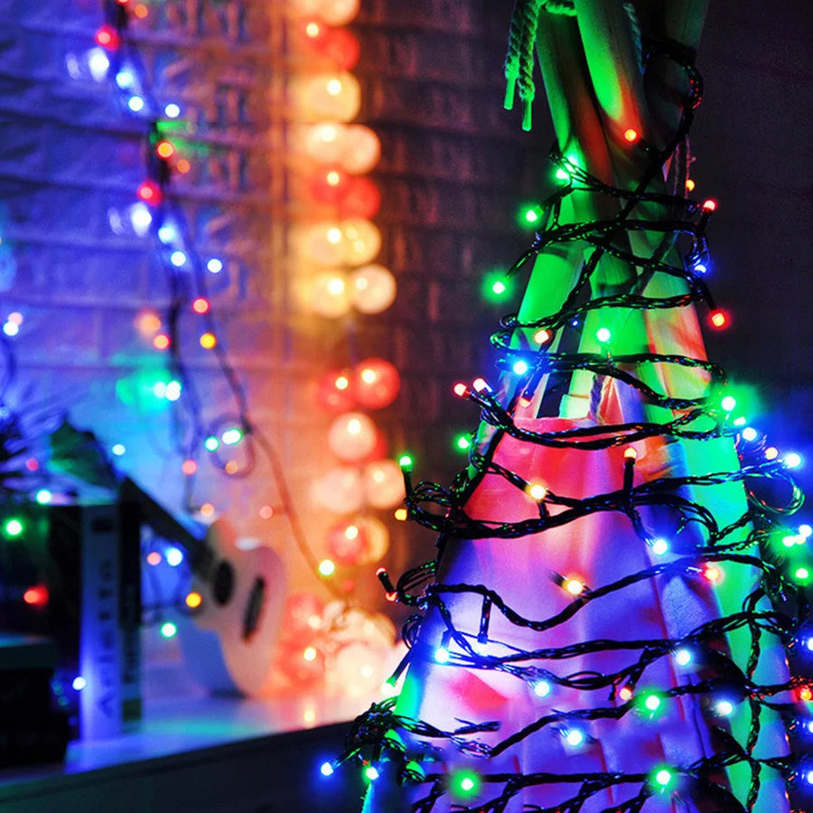 Stringa luminosa impermeabile 8 modalità, 10Mt 20Mt 30Mt 50Mt Fairy Garden Light Outdoor Indoor String Light ghirlanda per decorazioni natalizie e per feste