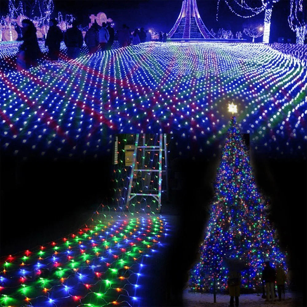 4m x 6m 2m x 3m 2 mx2m ghirlande di natale LED String Christmas Net Lights Fairy Xmas Party Garden decorazione di nozze tenda luce