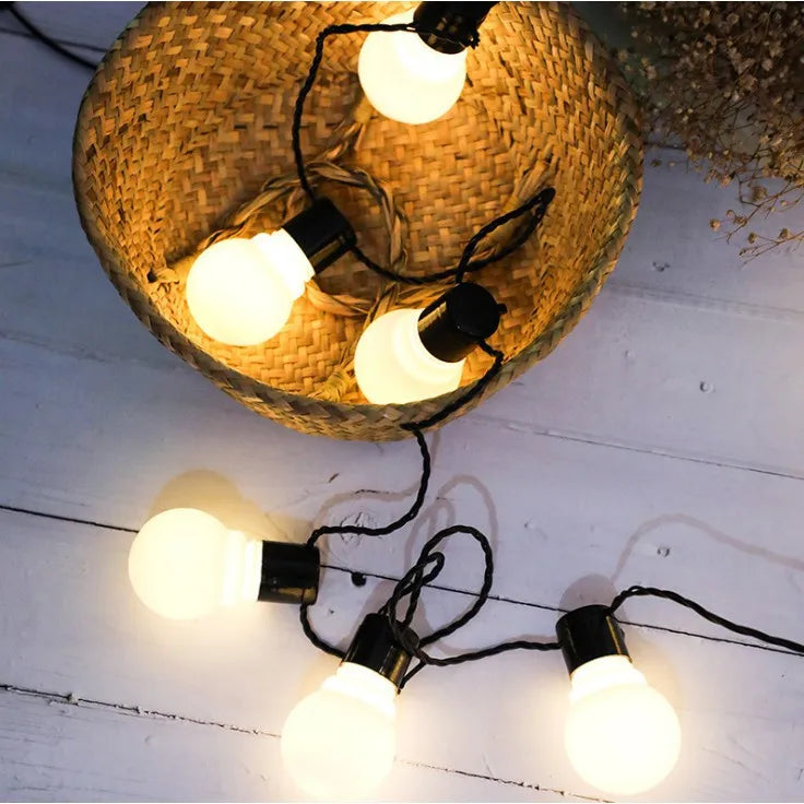 G50 Street Garland lampadine LED Fairy String Light luci per esterni giardino Patio decorazione natalizia