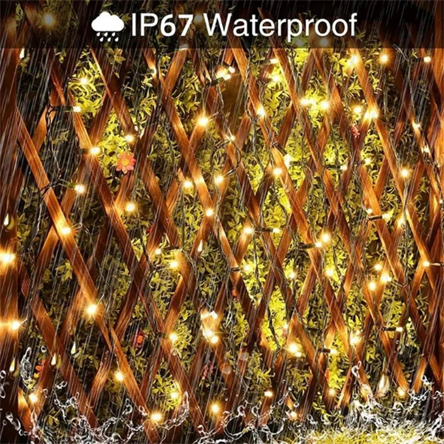 Stringa luminosa impermeabile 8 modalità, 10Mt 20Mt 30Mt 50Mt Fairy Garden Light Outdoor Indoor String Light ghirlanda per decorazioni natalizie e per feste