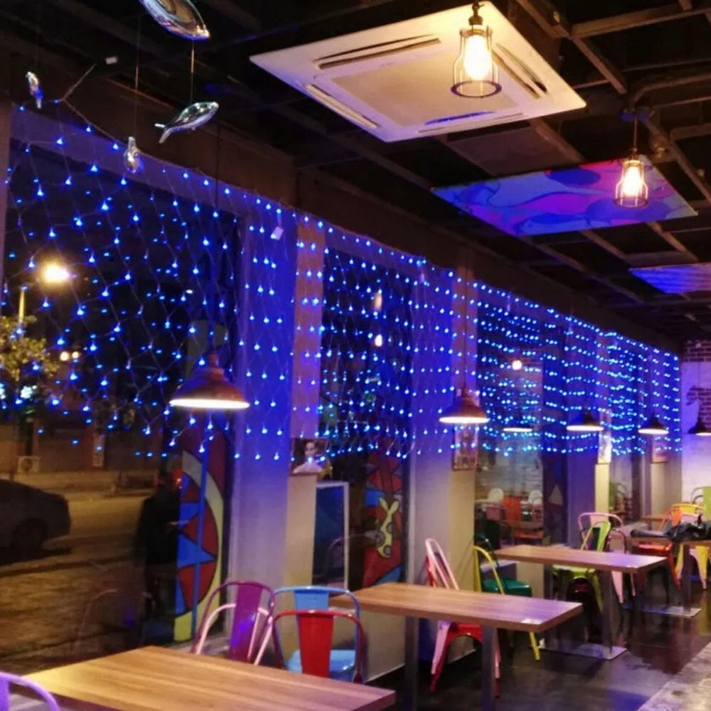 4m x 6m 2m x 3m 2 mx2m ghirlande di natale LED String Christmas Net Lights Fairy Xmas Party Garden decorazione di nozze tenda luce