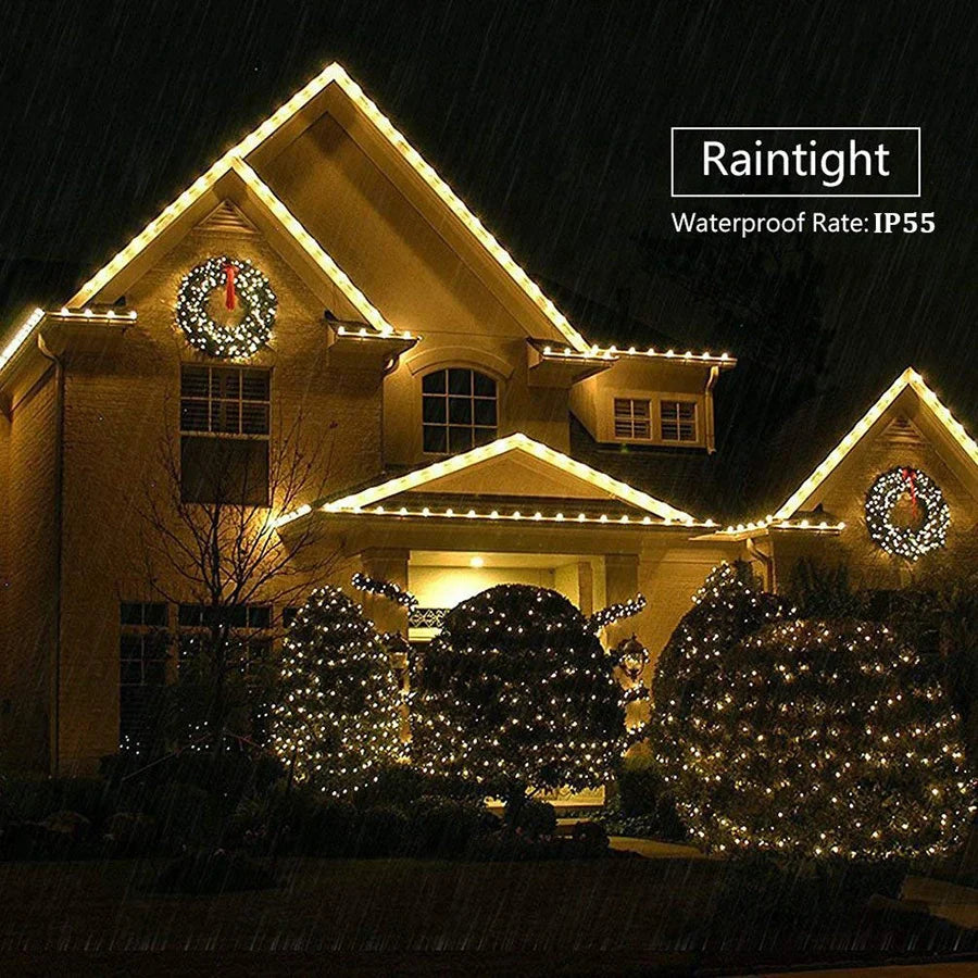 Stringa luminosa impermeabile 8 modalità, 10Mt 20Mt 30Mt 50Mt Fairy Garden Light Outdoor Indoor String Light ghirlanda per decorazioni natalizie e per feste