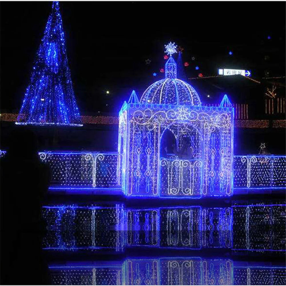 4m x 6m 2m x 3m 2 mx2m ghirlande di natale LED String Christmas Net Lights Fairy Xmas Party Garden decorazione di nozze tenda luce