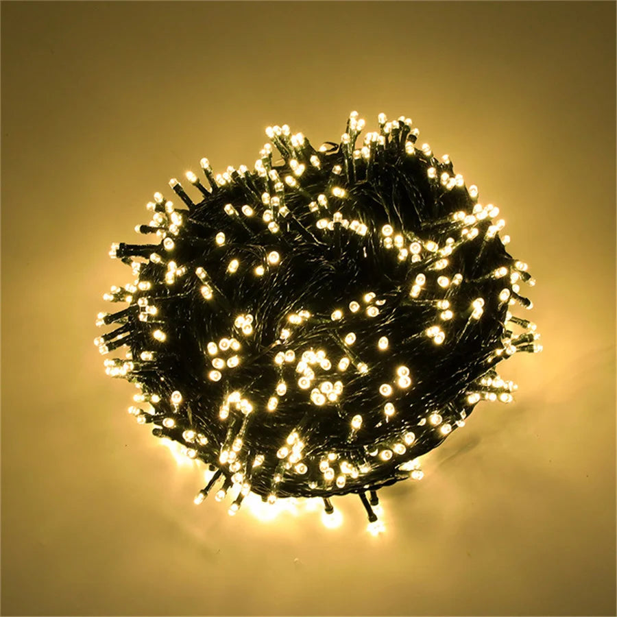 Stringa luminosa impermeabile 8 modalità, 10Mt 20Mt 30Mt 50Mt Fairy Garden Light Outdoor Indoor String Light ghirlanda per decorazioni natalizie e per feste