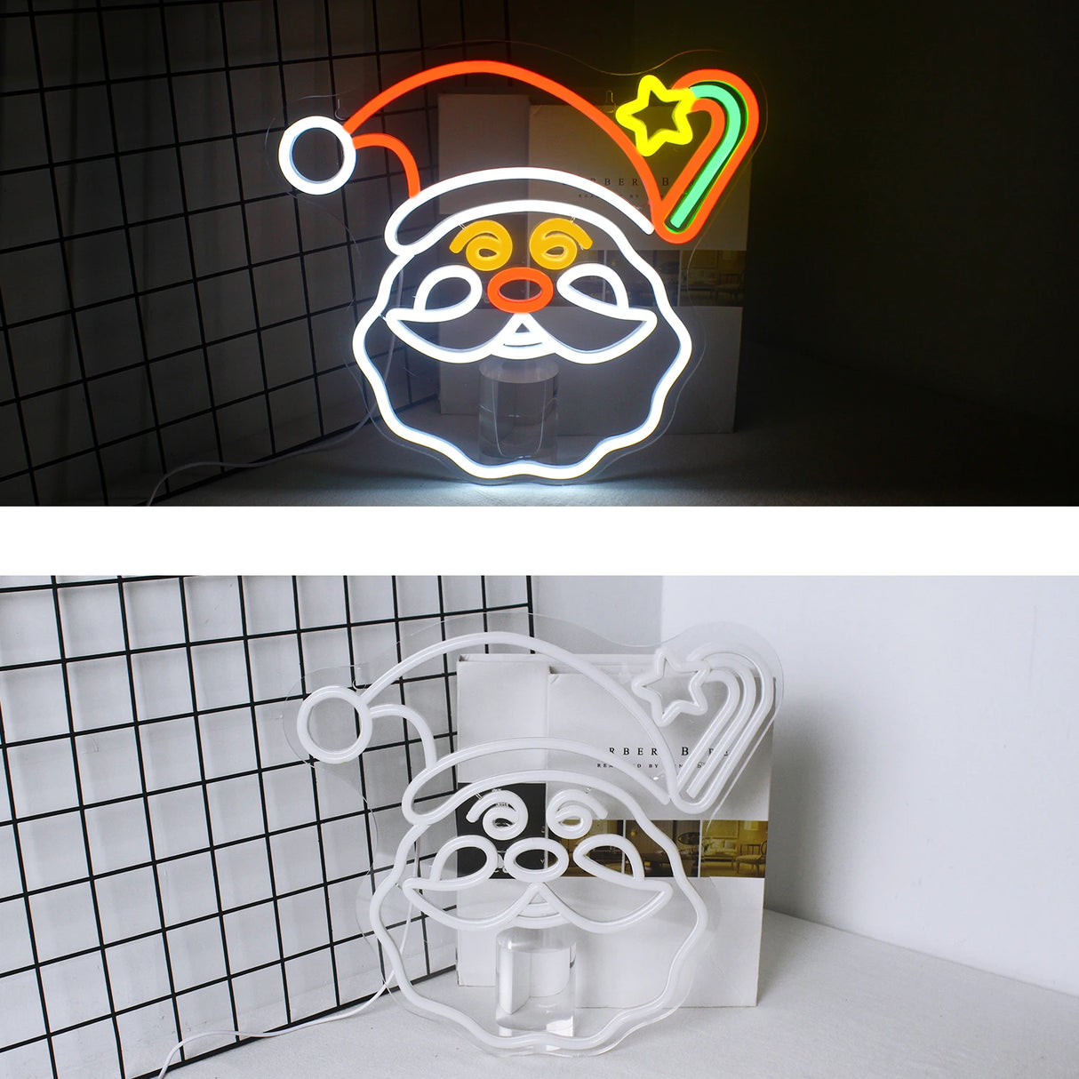 Babbo Natale insegna al Neon per la decorazione della parete decorazione della stanza luce a Led dimmerabile per la stanza di casa Bar Party Sign. Alimentazione 5V