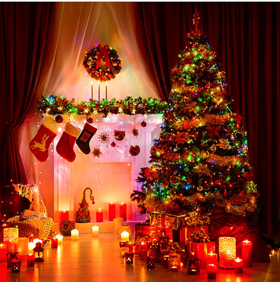 Holiday 24V LED Christmas Lights Fairy Garland String Light 50M 100M impermeabile per giardino all'aperto Home capodanno Party Decor