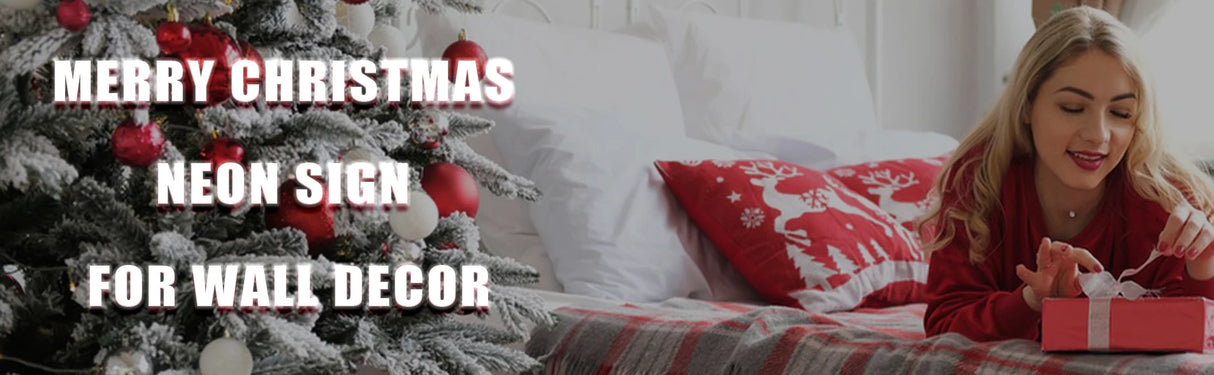 Insegna luminosa scritta Merry Christmas. Luce LED con carica USB