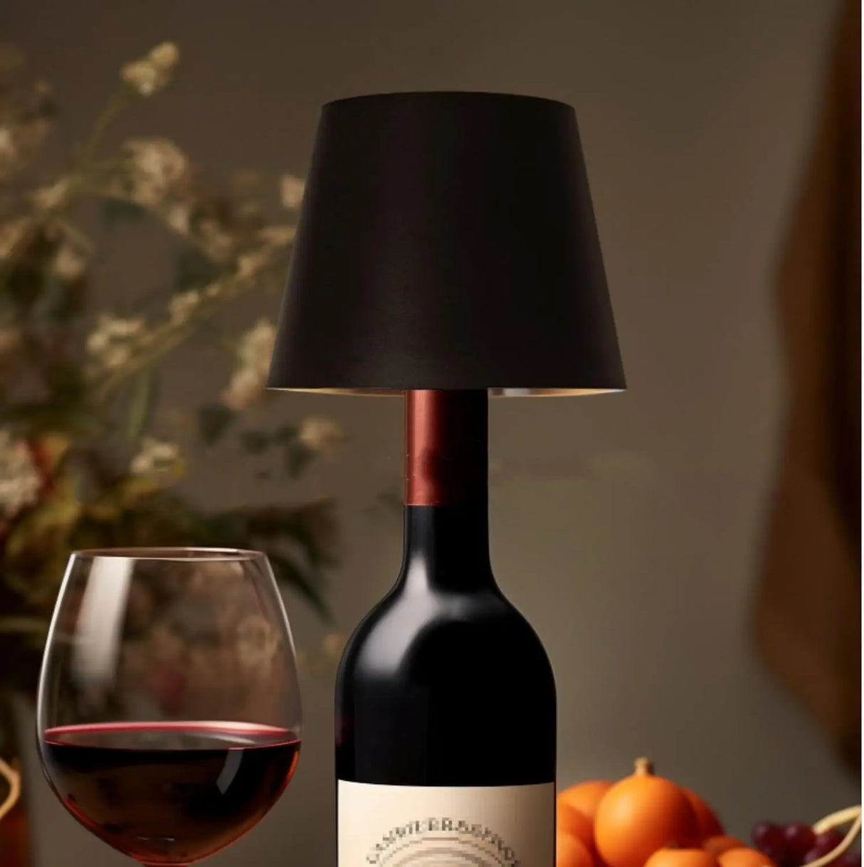 Lampada per bottiglia di vino BANDIAN lampada da tavolo con testa rimovibile interruttore tattile di ricarica portatile decorazione per luce notturna per atmosfera Bar Cafe