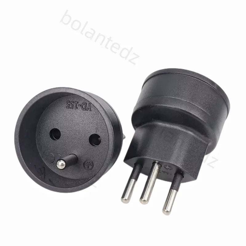 Spina adattatore da viaggio spina a 3 pin, alimentazione 10A 250V da UE a Svizzera