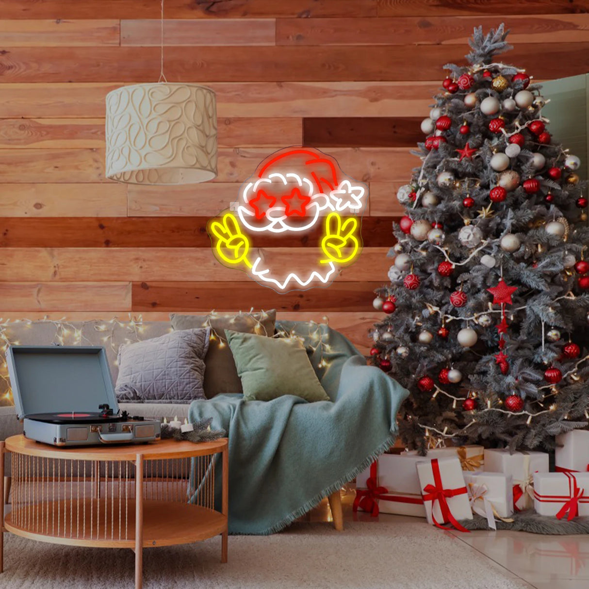 Babbo Natale insegna al Neon per la decorazione della parete decorazione della stanza luce a Led dimmerabile per la stanza di casa Bar Party Sign. Alimentazione 5V