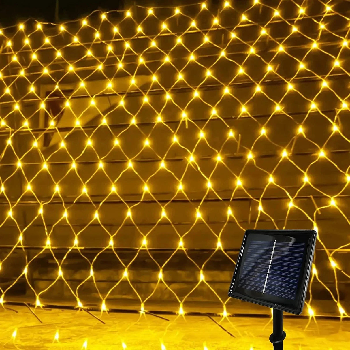 3x2m LED Solar String Net Mesh Light 8 modalità lampada da esterno impermeabile a ghirlanda per la festa di natale Patio Backyard Garden Decor
