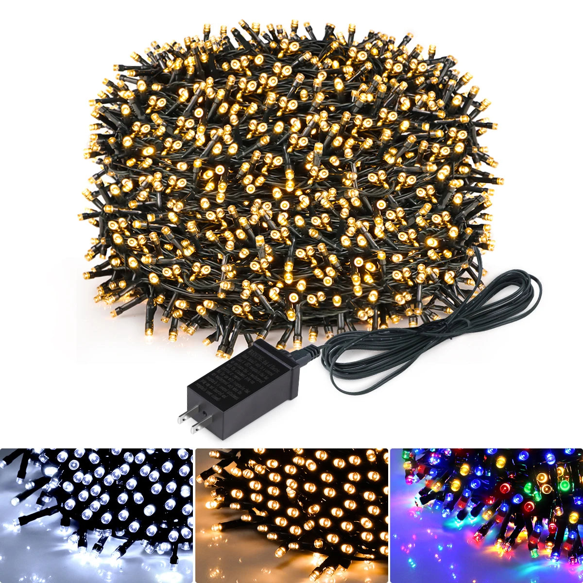 Holiday 24V LED Christmas Lights Fairy Garland String Light 50M 100M impermeabile per giardino all'aperto Home capodanno Party Decor