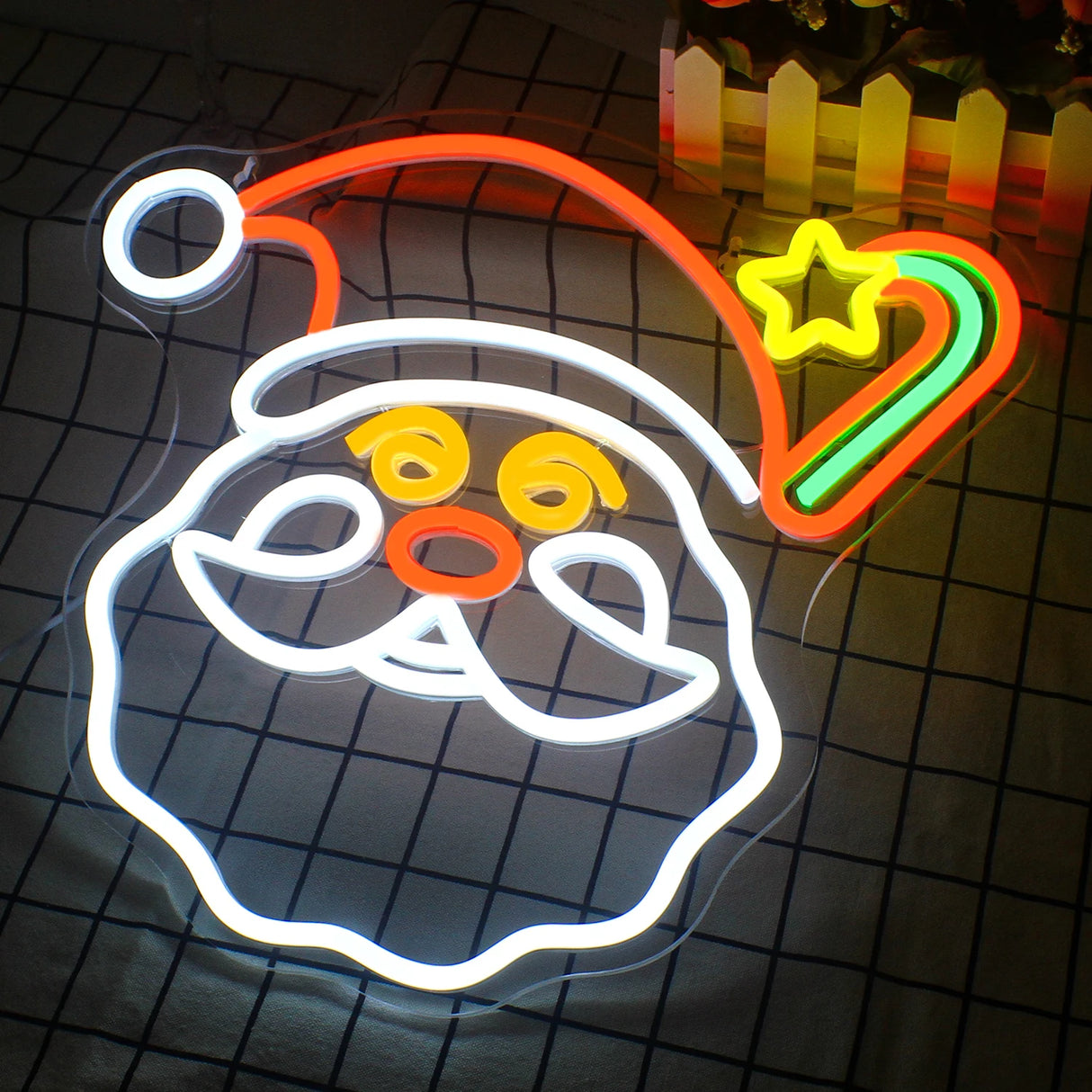 Babbo Natale insegna al Neon per la decorazione della parete decorazione della stanza luce a Led dimmerabile per la stanza di casa Bar Party Sign. Alimentazione 5V