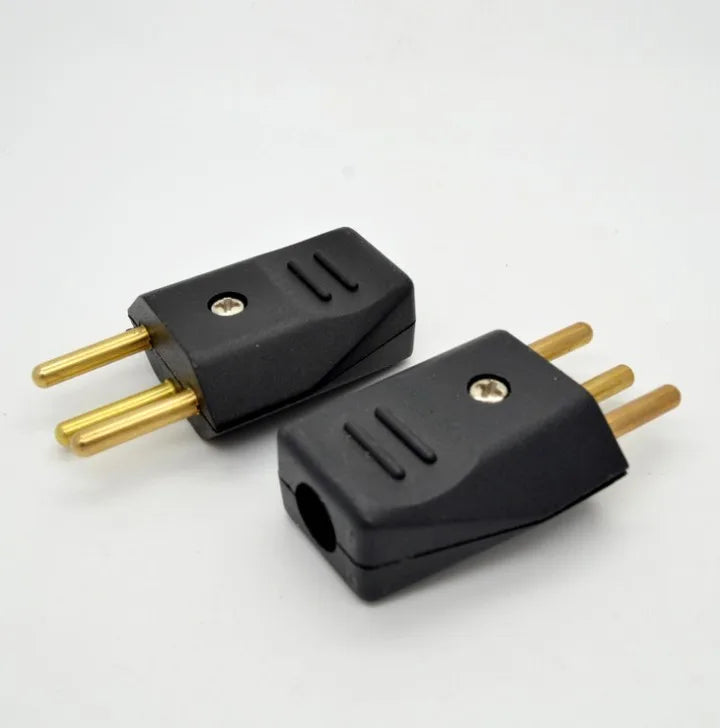 Nero 250v 10A spina adattatore per cablaggio staccabile universale EU Swiss standard 3pin presa maschio