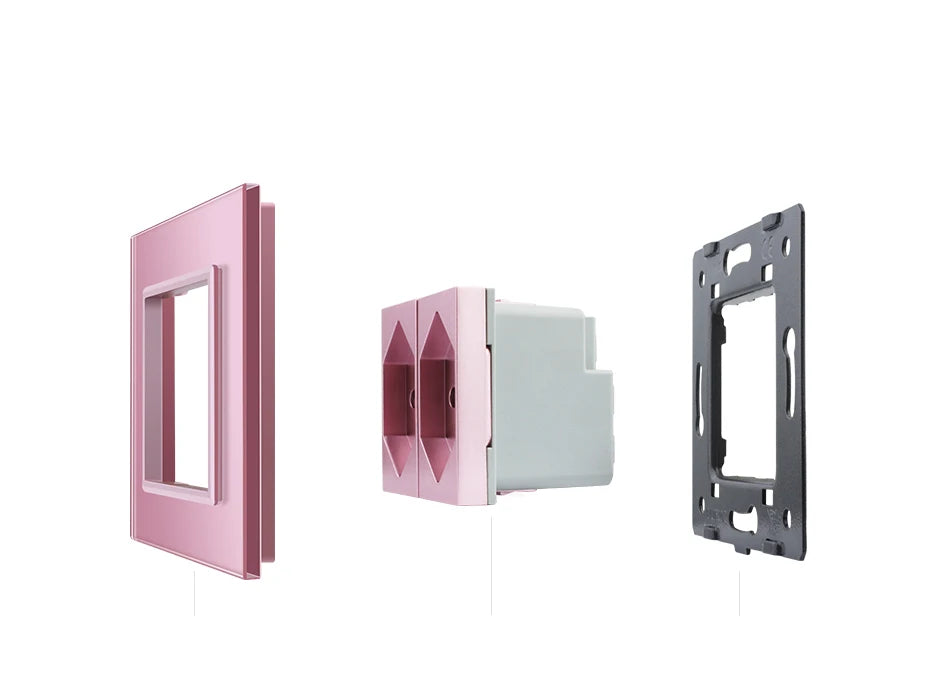 Presa di corrente svizzera, pannello in cristallo, prese a doppia parete AC110~250V 13A C7C2CH-11/12