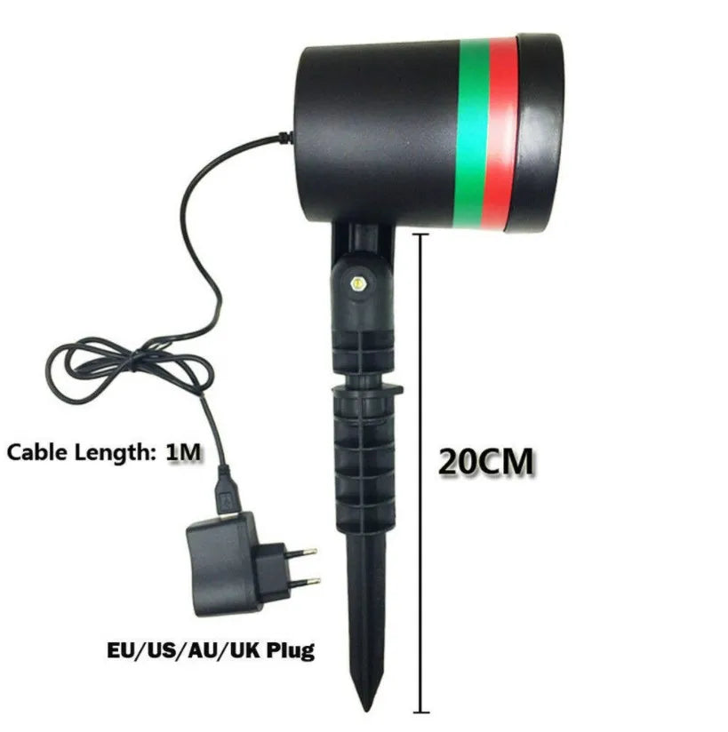 Luce per proiettore laser stella cielo di Natale Luce per effetti scenici per interni ed esterni Festa di Natale Proiezione da giardino Luci di Capodanno