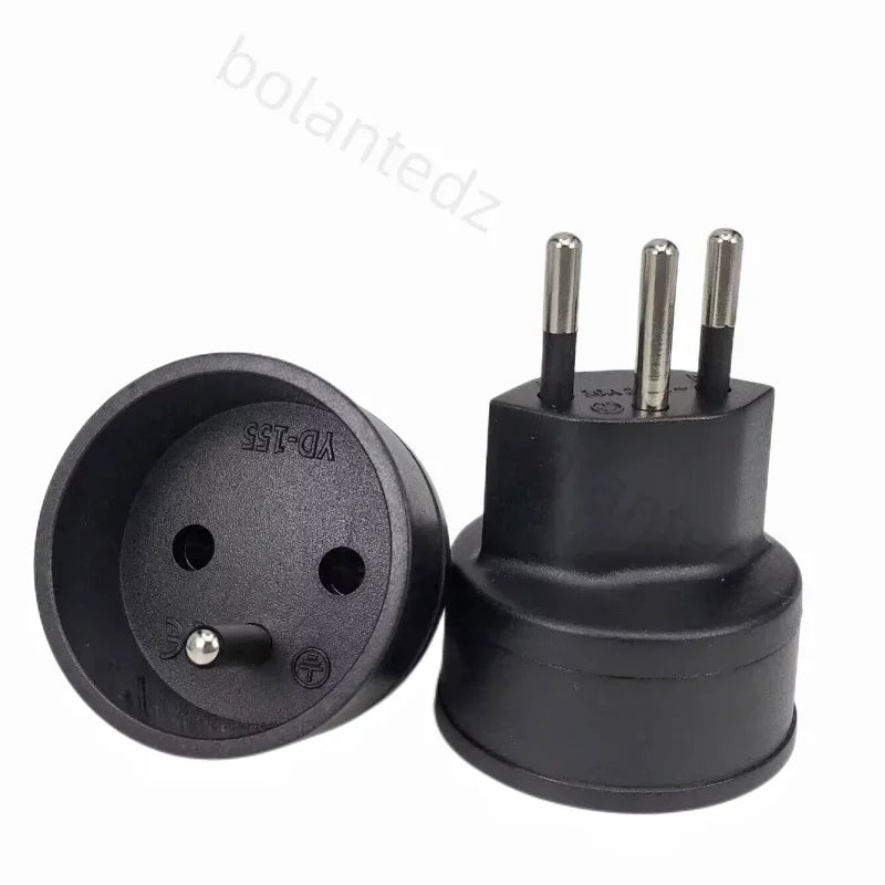 Spina adattatore da viaggio spina a 3 pin, alimentazione 10A 250V da UE a Svizzera