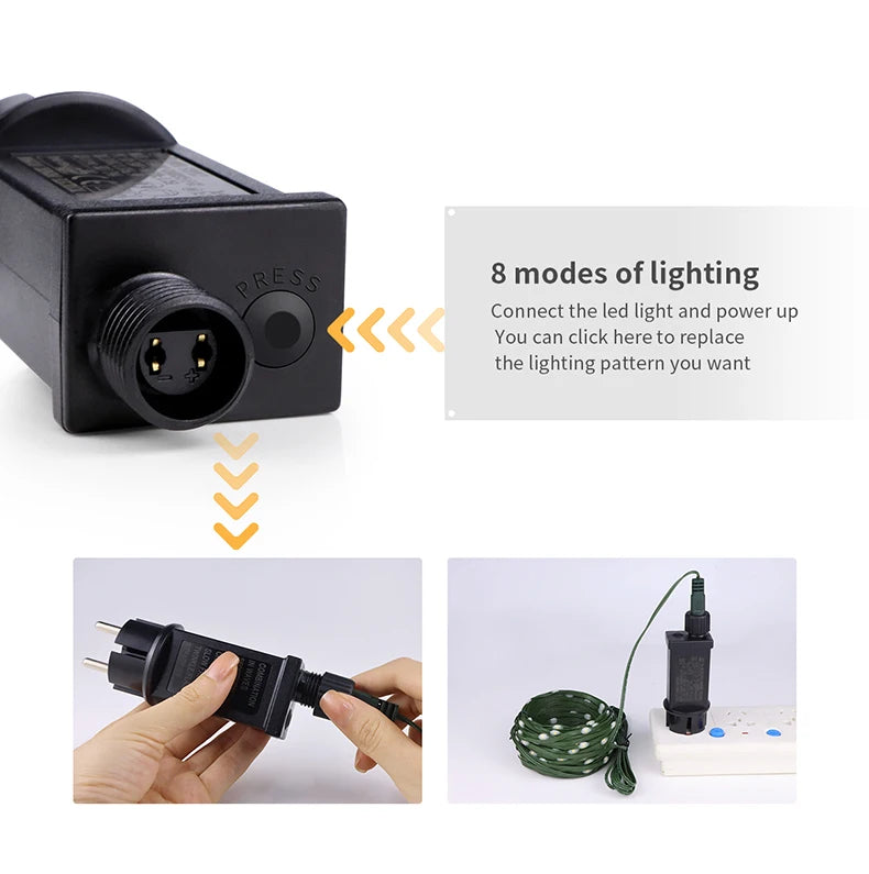 30M 20M 50M 10M 100M LED String Light 24V RGB bianco caldo impermeabile ghirlanda esterna decorazione natalizia giardino luci natalizie