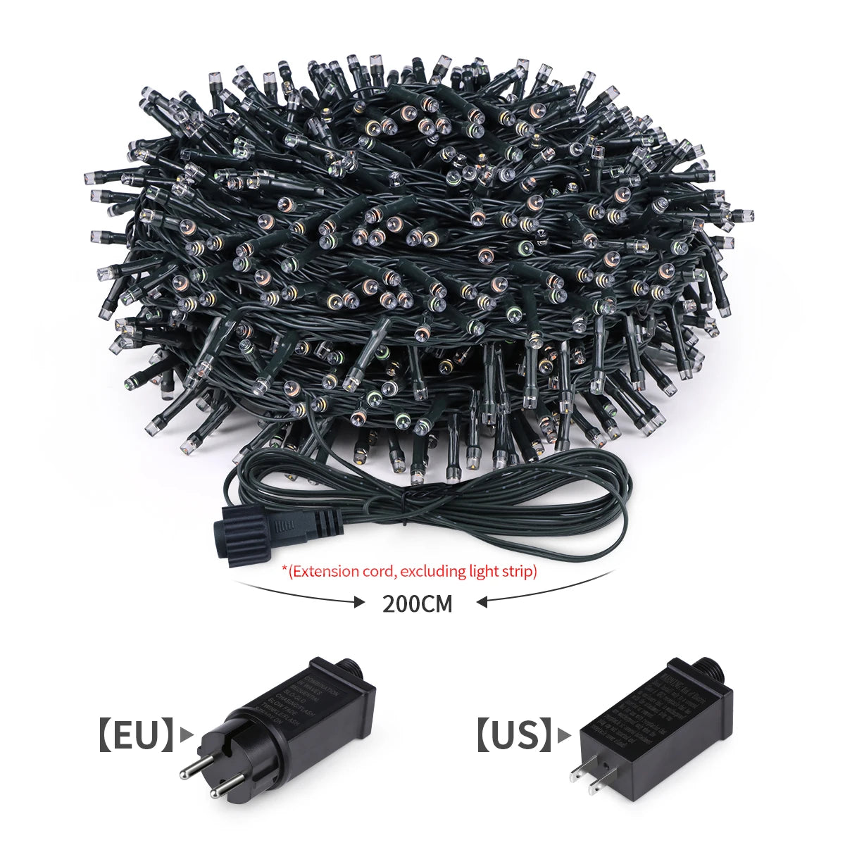 110V 220V stringa decorativa 50M 100M Led Fairy Lights Holiday Outdoor Lamp Garland per la decorazione della festa nuziale dell'albero di natale