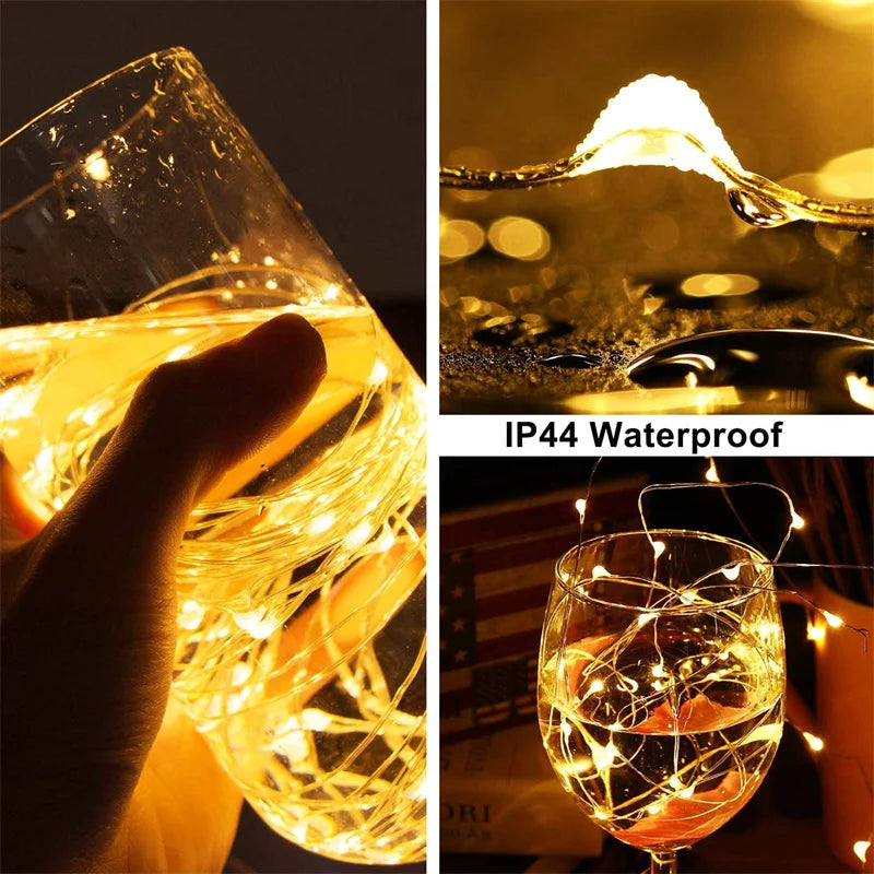 USB Led Fairy Lights filo di rame String 20M 200LED Holiday Outdoor Lamp Garland per la decorazione della festa nuziale dell'albero di natale