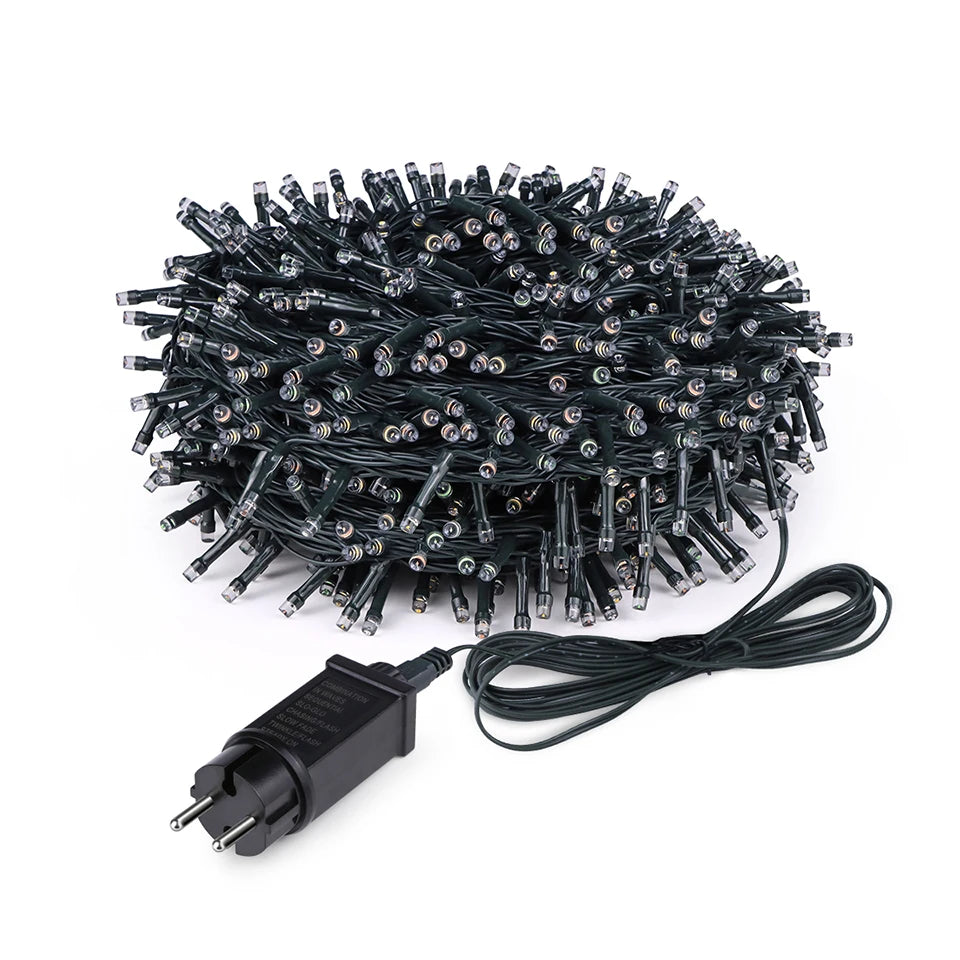 Holiday 24V LED Christmas Lights Fairy Garland String Light 50M 100M impermeabile per giardino all'aperto Home capodanno Party Decor
