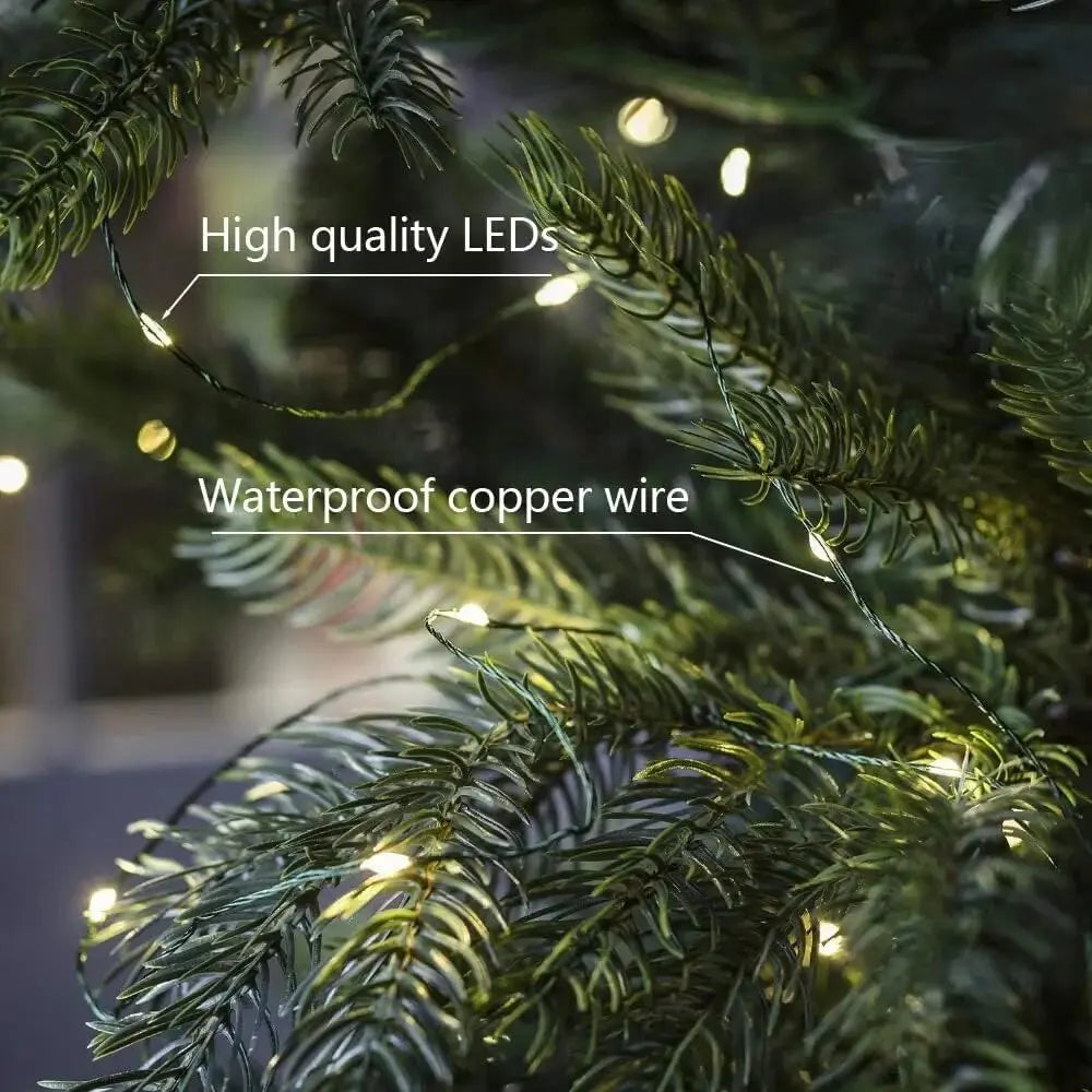 1 pz 500/1000LED fata String Lights ghirlanda di natale decorazioni per esterni luci impermeabili con telecomando per Tree Street Wedding Party