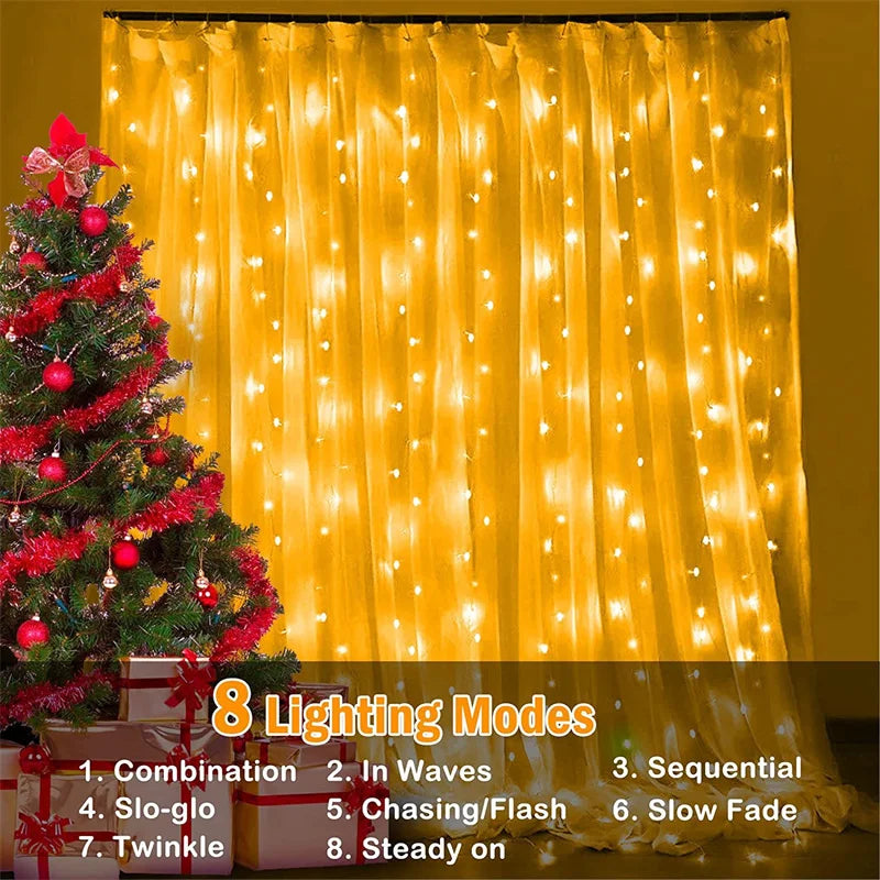 Luce solare per tende a LED ghirlanda per esterni Solar Fairy String Light Pavilion Garden Party Holiday Christmas Decor lampade in filo di rame