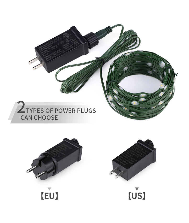 30M 20M 50M 10M 100M LED String Light 24V RGB bianco caldo impermeabile ghirlanda esterna decorazione natalizia giardino luci natalizie