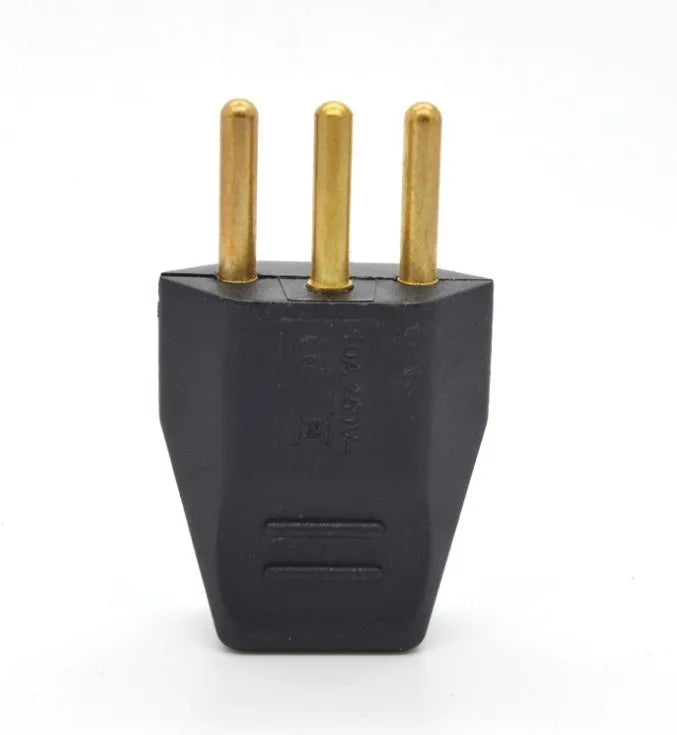 Nero 250v 10A spina adattatore per cablaggio staccabile universale EU Swiss standard 3pin presa maschio