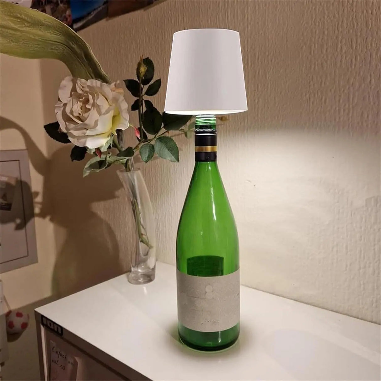 Lampada per bottiglia di vino BANDIAN lampada da tavolo con testa rimovibile interruttore tattile di ricarica portatile decorazione per luce notturna per atmosfera Bar Cafe