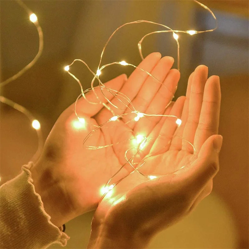 USB Led Fairy Lights filo di rame String 20M 200LED Holiday Outdoor Lamp Garland per la decorazione della festa nuziale dell'albero di natale