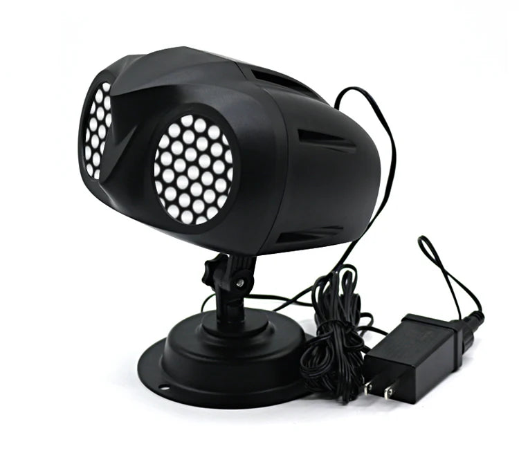 Doppio tubo LED fiocco di neve proiettore luci proiezione di natale lampada da esterno impermeabile faretto da neve per luci natalizie