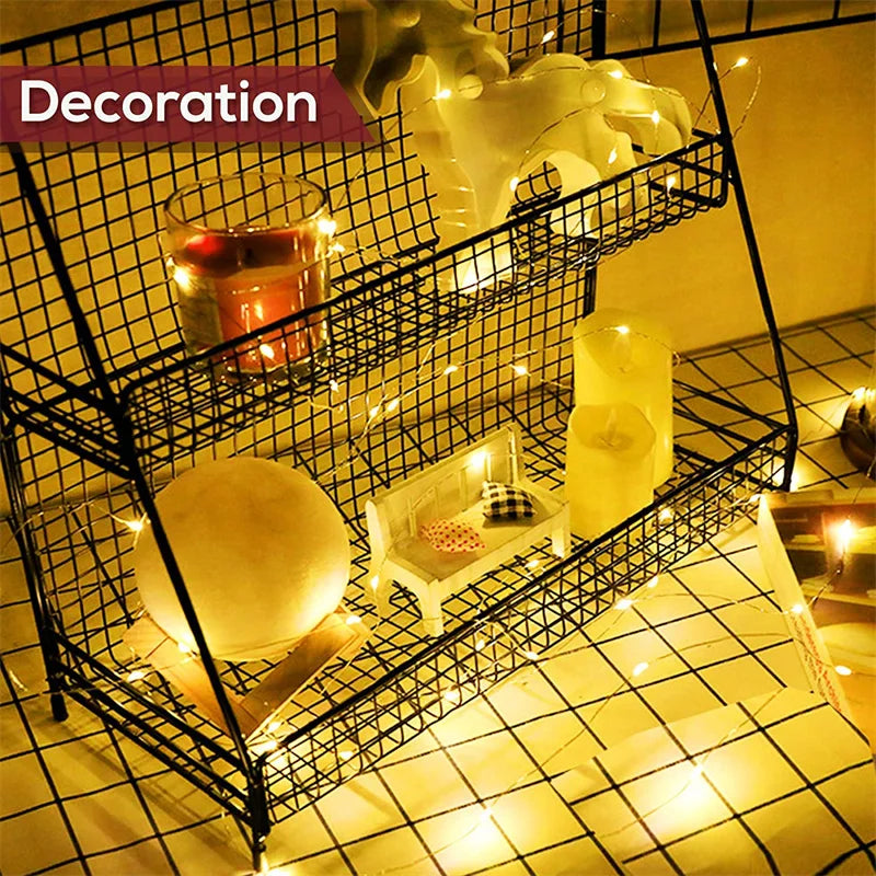 USB Led Fairy Lights filo di rame String 20M 200LED Holiday Outdoor Lamp Garland per la decorazione della festa nuziale dell'albero di natale