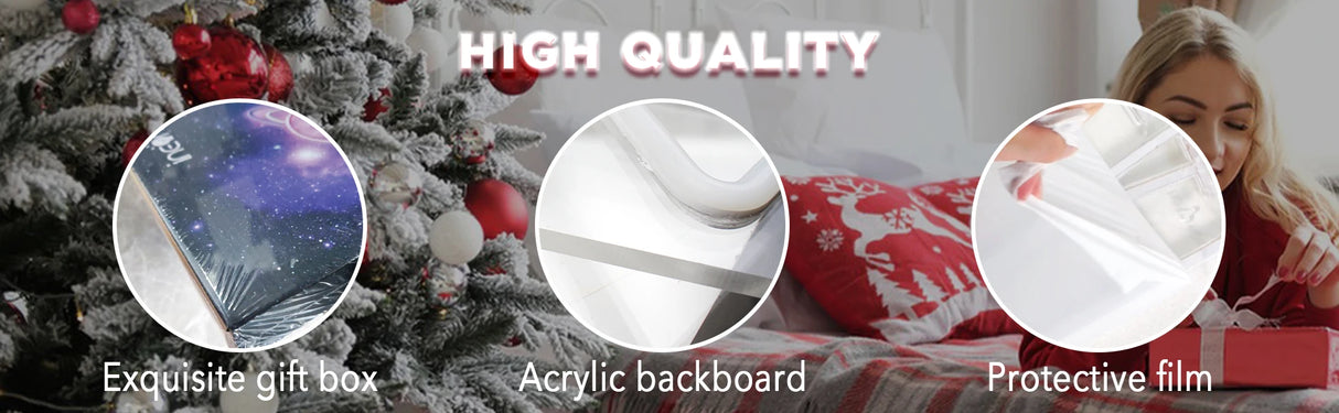 Insegna luminosa scritta Merry Christmas. Luce LED con carica USB