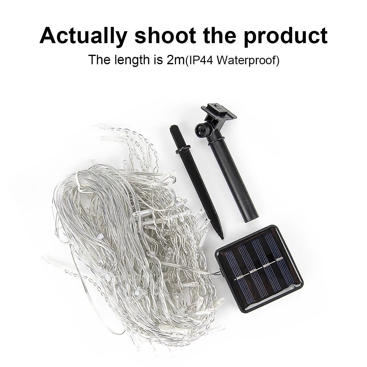 1PC LED Solar Icicle String Lights 7M/23ft luce per tende impermeabile per balcone Patio Yard Garden Party decorazioni natalizie all'aperto