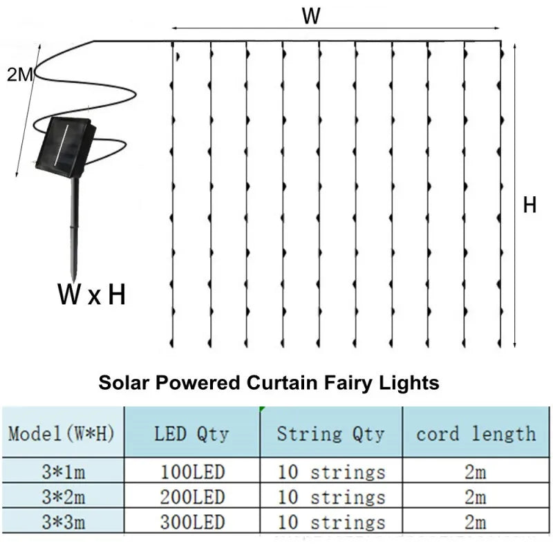 Luce solare per tende a LED ghirlanda per esterni Solar Fairy String Light Pavilion Garden Party Holiday Christmas Decor lampade in filo di rame